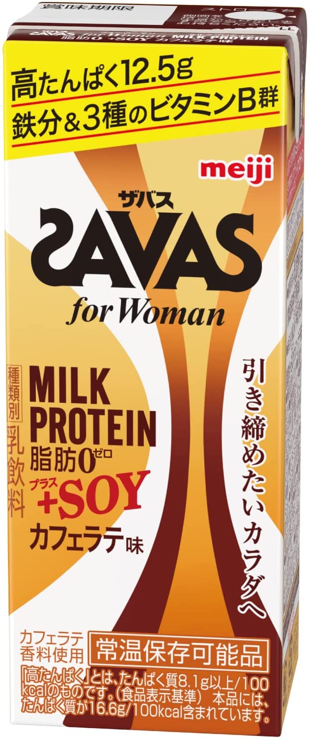 アマゾンで明治 ザバス(SAVAS) for Woman MILK PROTEIN 脂肪0+SOY カフェラテ風味 200ml×24本がタイムセール中。