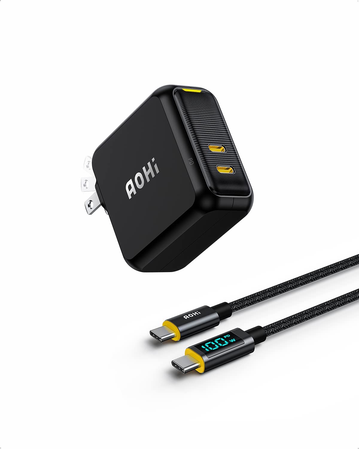 アマゾンでAOHI　100W対応　USB-C　PD急速充電器 GaN採用ディスプレイケーブル付きが4割引
