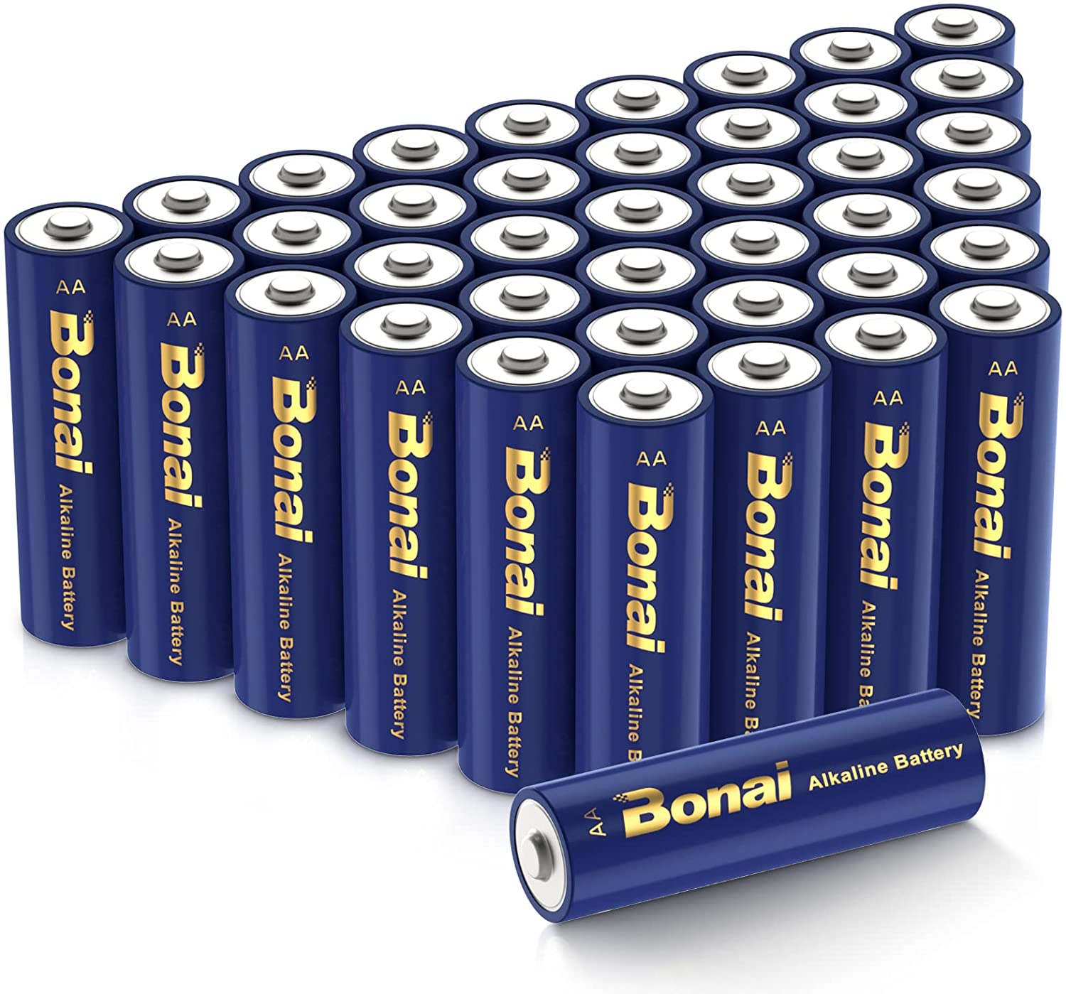 アマゾンでBONAI 乾電池 単3形/単4形 アルカリ電池 40個セットが半額セール中。ダイソーより高い。